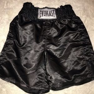 Everlast Black Boxing Trunks (Mike Tyson Style)